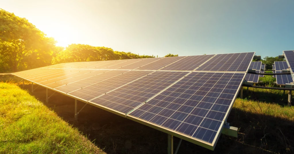 Solar Energy panels absorbing sunlight in Bluffdale, UT